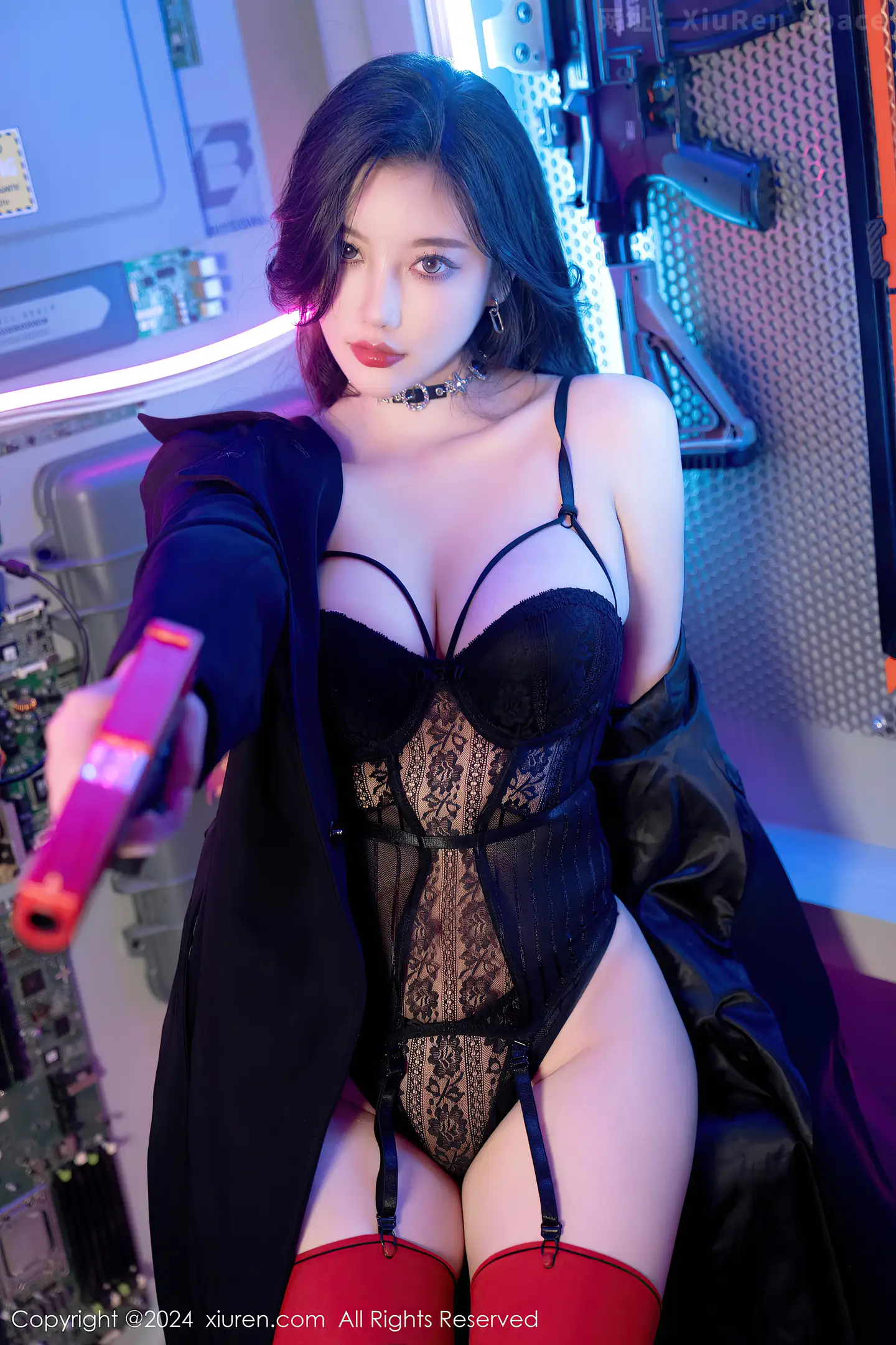 图片[5]-[XiuRen秀人网]VOL.8776 女神杨晨晨Yome黑色渔网连体衣+黑色情趣蕾丝内衣惹火诱惑写真90P-秀人网官方网站